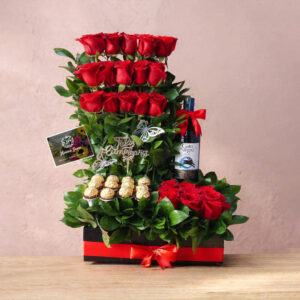 Arreglo Grande de Rosas Escalonado – Celebración Premium