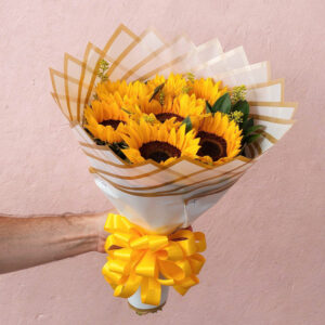 Bouquet de Girasoles Elegantes – Luz Sofisticada