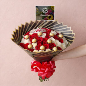 Bouquet de Rosas Rojas con Chocolates – Detalle Elegante
