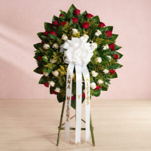 Corona Fúnebre de Rosas Mixtas – Tributo Respetuoso